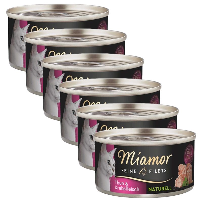 Miamor Feine Filets Naturell tuna & rak 6 x 80 g