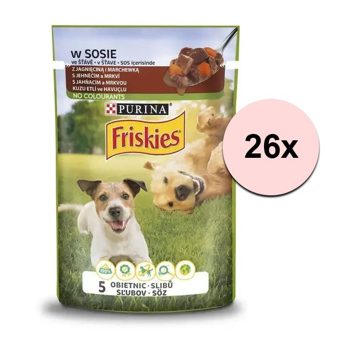 FRISKIES Adult VitaFit vrećica s janjetinom i mrkvom u umaku 26 x 85 g