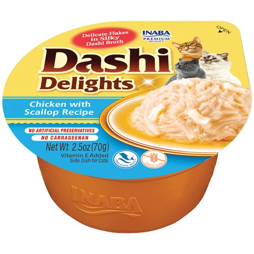 Inaba Dashi Delights cat Piletina s kapicom 70 g posudica