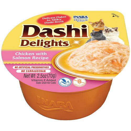 Inaba Dashi Delights cat Piletina s lososom 70 g posudica