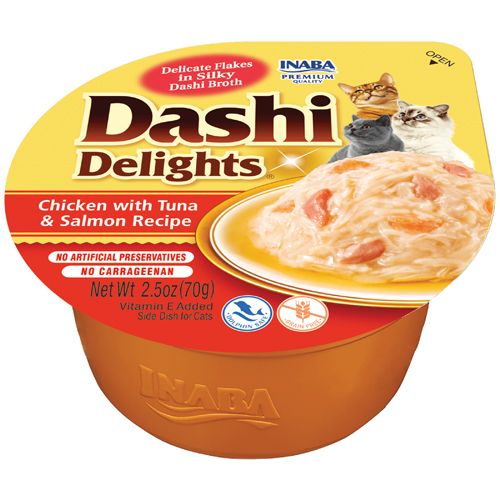 Inaba Dashi Delights cat Piletina s tunom i lososom 70 g posudica