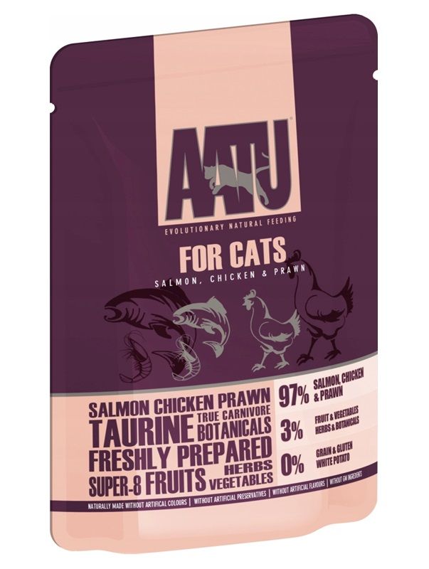 AATU For Cats Salmon, Chicken & Prawn 85 g