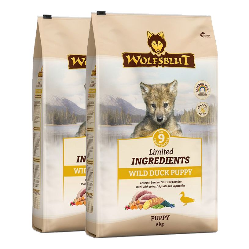 WOLFSBLUT Limited Ingredients Puppy Wild Duck 2 x 9 kg