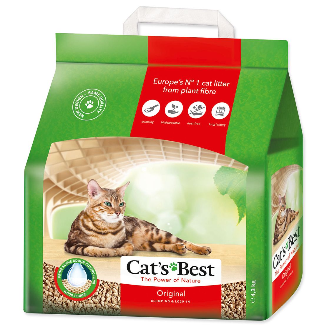 Drvena podloga za WC, grudasta - Cats Best Original 10L