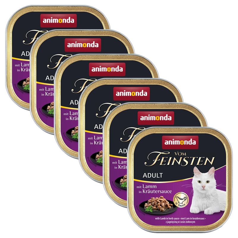 Animonda Vom Feinsten Cat GF Adult - janjetina u umaku od začinskog bilja 6 x 100 g