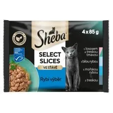 Sheba Select Slices Konzervice riblji izbor u umaku 4 x 85 g
