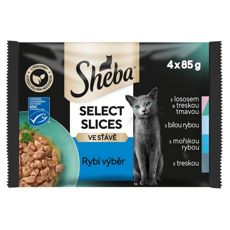 Sheba Select Slices Konzervice riblji izbor u umaku 4 x 85 g