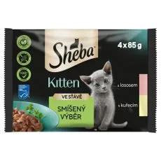 Sheba mačje meso za mačiće mje&scaron;oviti izbor u umaku 4 x 85 g