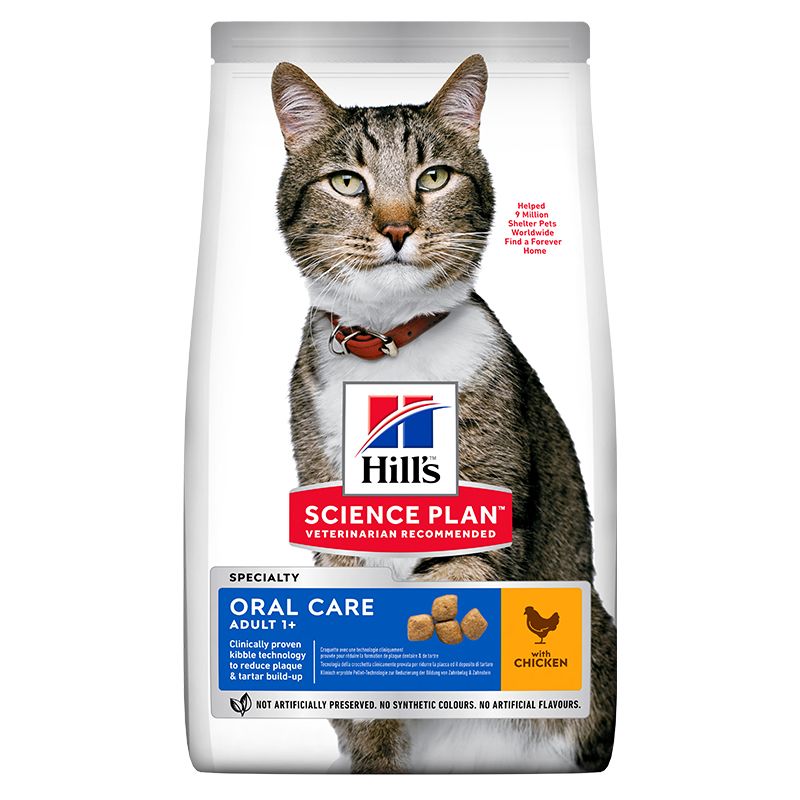 Hill's Science Plan Oral Health suho krmivo za odrasle mačke s piletinom 1,5 kg