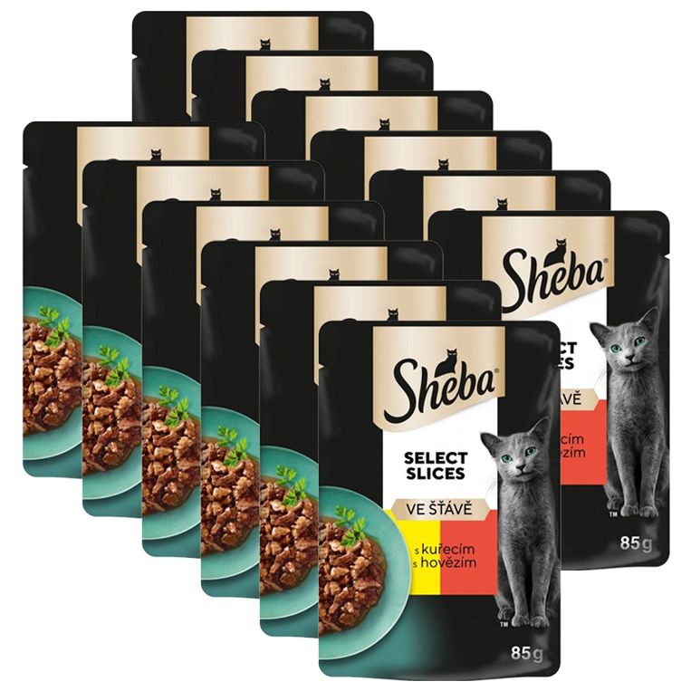 Sheba Select Slices vrećica s piletinom i govedinom u umaku 12 x 85 g