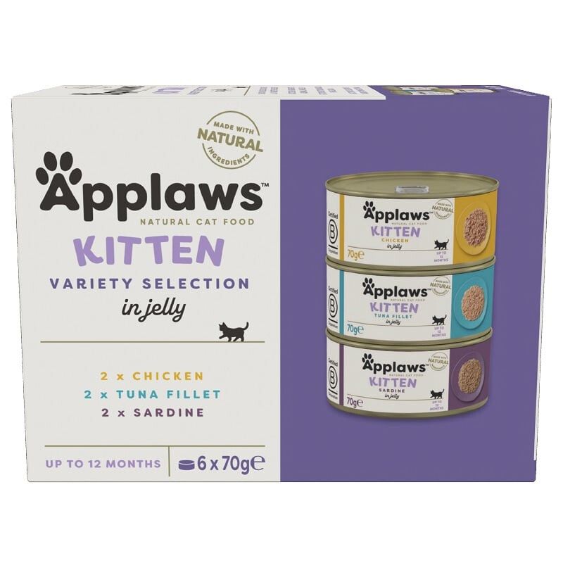 Applaws Kitten Variety Selection Konzerva za mačiće, izbor u želeu 6 x 70 g