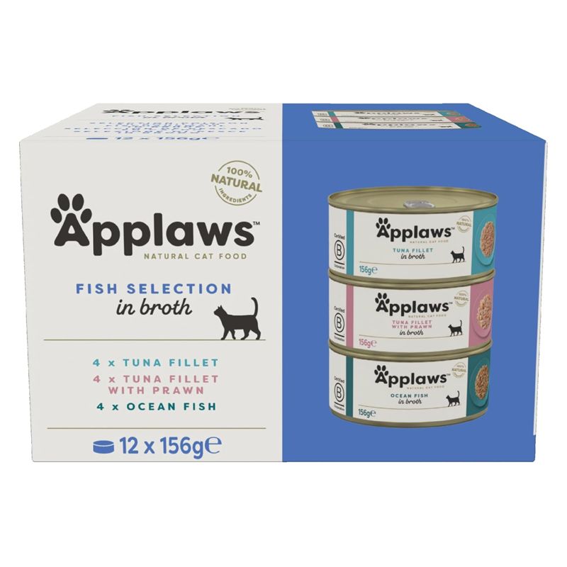 Applaws Fish Selection Konzerva za mačke, izbor riba u želeu 12 x 156 g
