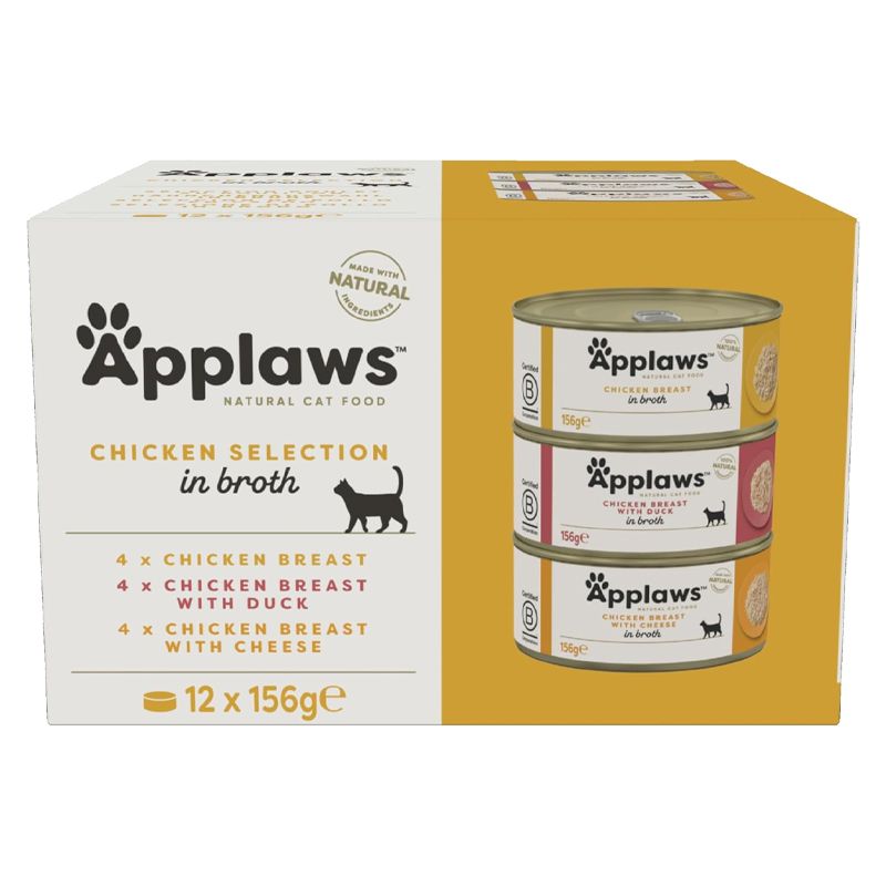 Applaws Chicken Selection Konzerva za mačke, pileći izbor u juhi 12 x 156 g
