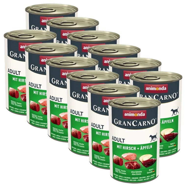 Animonda GranCarno Fleisch Adult jelen + jabuke - 12 x 400 g
