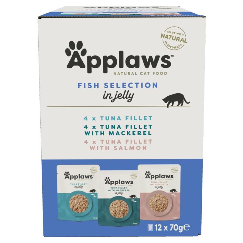Applaws Fish Selection vrećica za mačke, riblji izbor u želeu 12 x 70 g