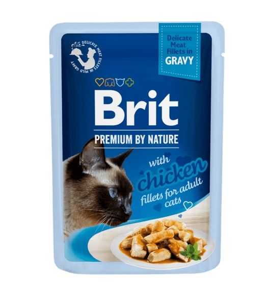 BRIT Premium Cat Delicate Fillets u umaku s piletinom 85 g
