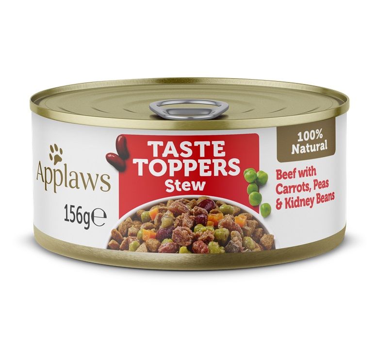 Applaws Dog Taste Toppers Stew Goveđa gulaš s mrkvom, graškom i mahunama 156 g