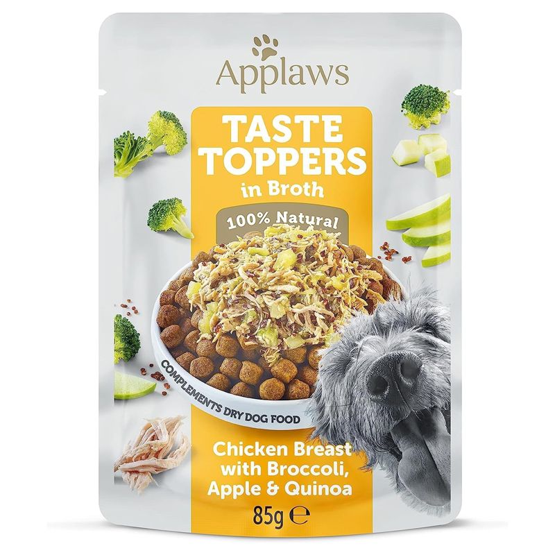 Applaws Dog Taste Toppers in Broth pileća prsa, brokula, jabuka, kvinoja 85 g