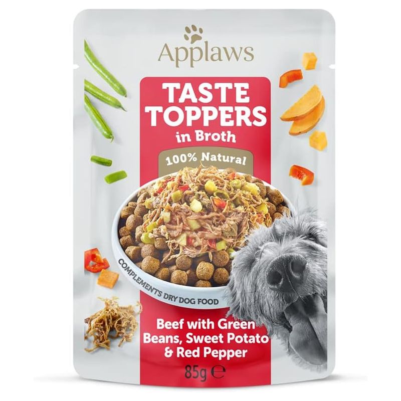 Applaws Dog Taste Toppers in Broth govedina, grah, batat i paprika 85 g