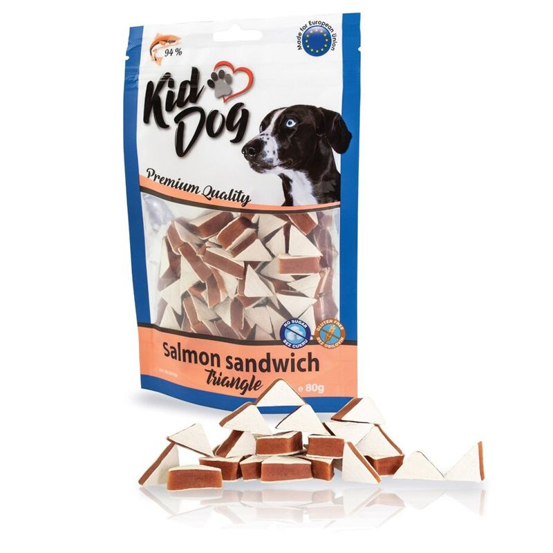 Kid Dog Lososovi sendvičasti trokuti 80 g