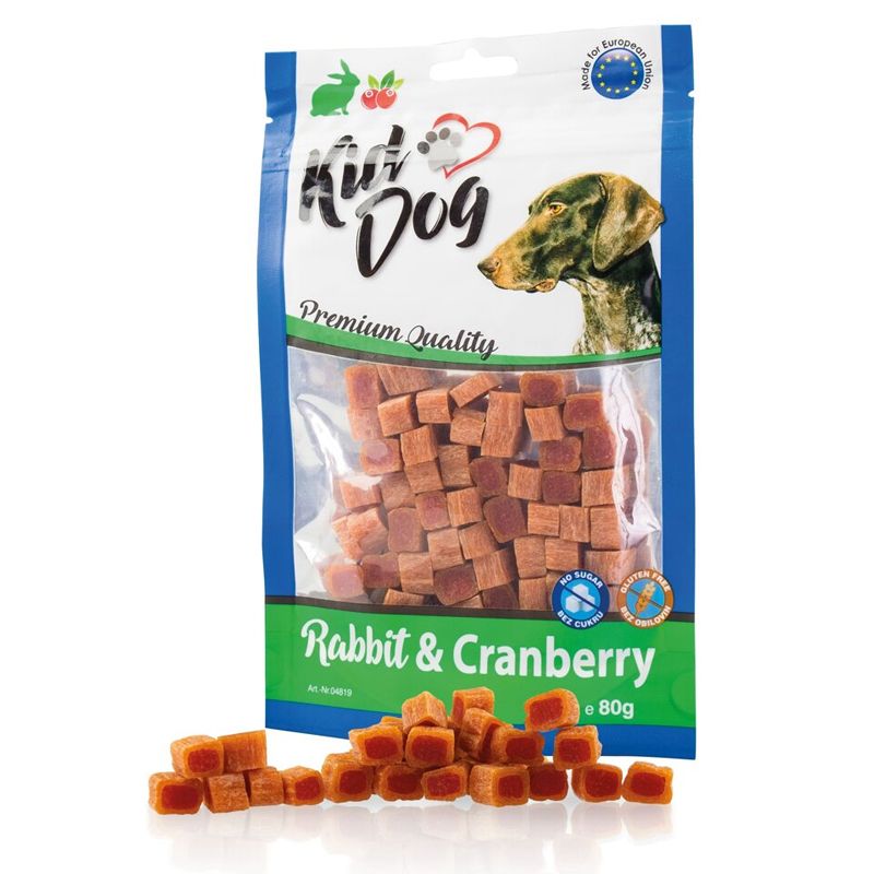 Kid Dog Mini kocke od zeca s brusnicama 80 g