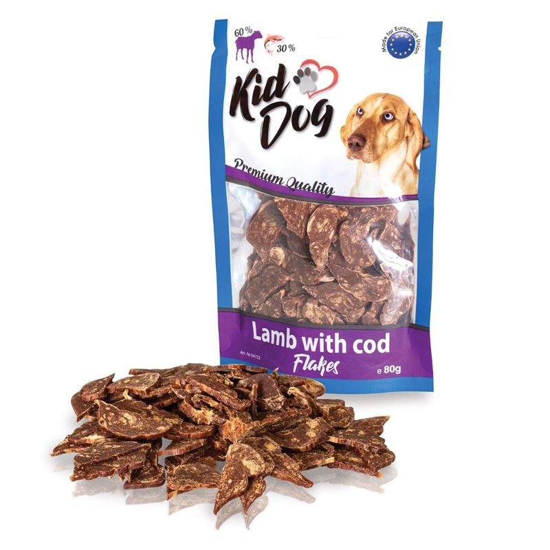 Kid Dog Janjetina čipsi s bakalarskom 80 g