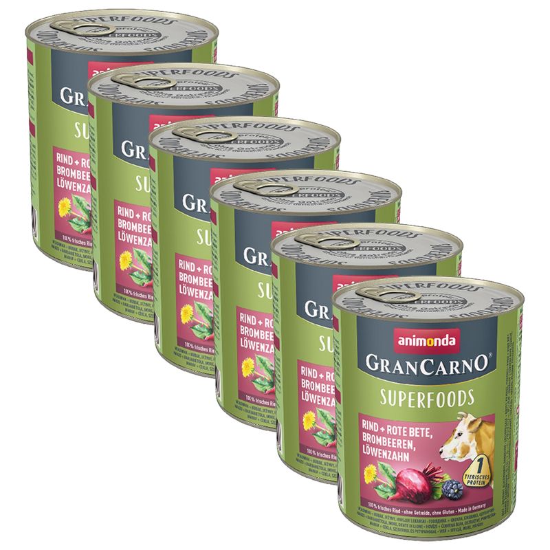 Animonda GranCarno Superfoods - govedina + crvena repa 6 x 800 g