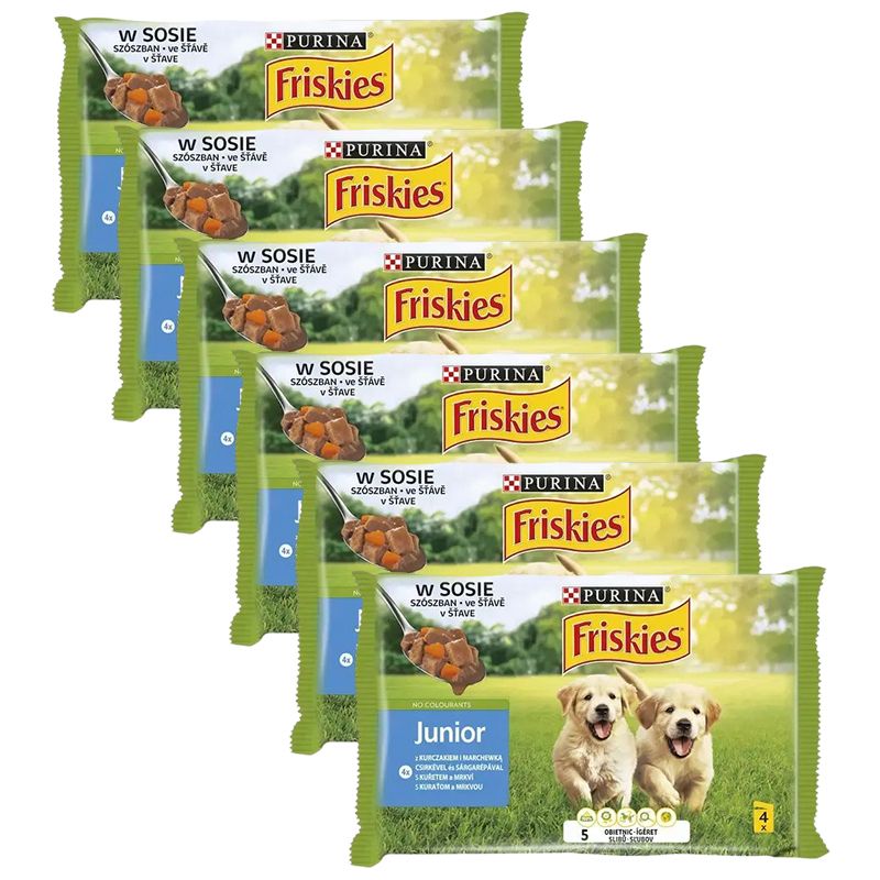FRISKIES Junior multipack s piletinom u umaku 24 x 85 g