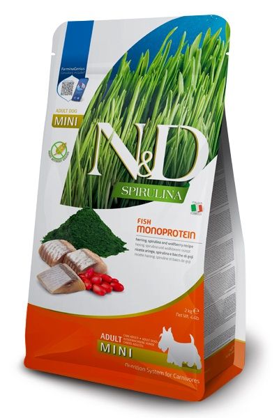 Farmina N&D dog SPIRULINA (GF) adult mini haringa 2 kg
