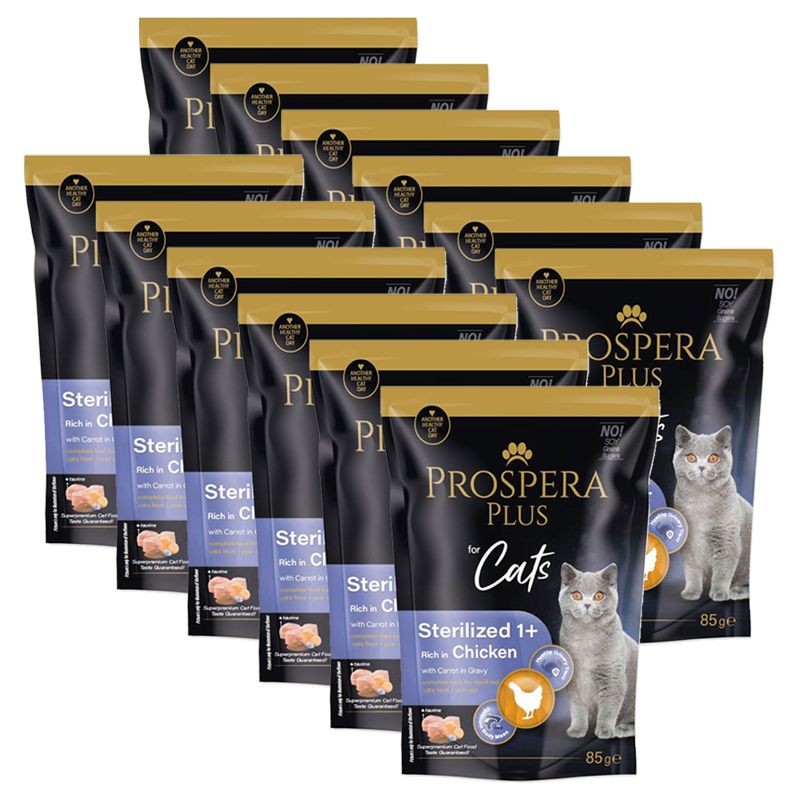 Prospera Plus Sterilized 1+ Chicken & Carrot konzerva 12 x 85 g
