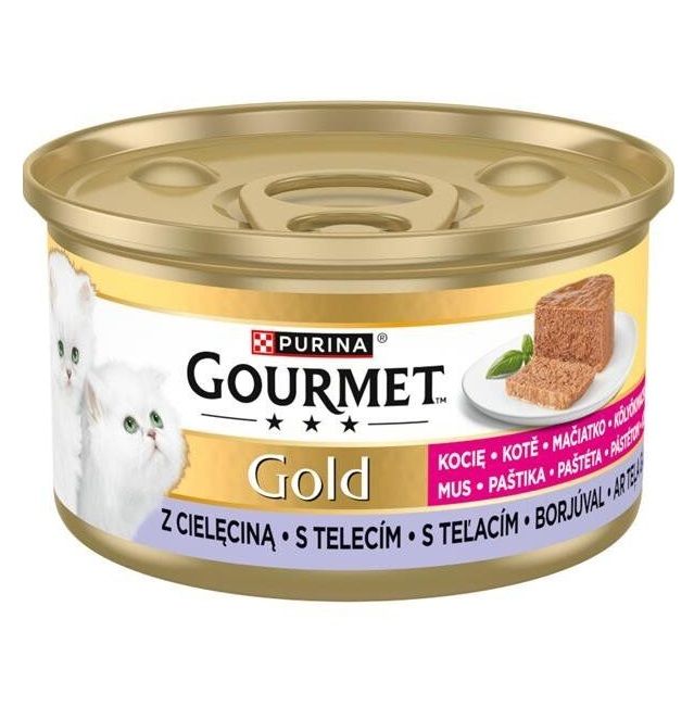 Konzerva Gourmet GOLD Mačići - pašteta s telećim mesom 85 g