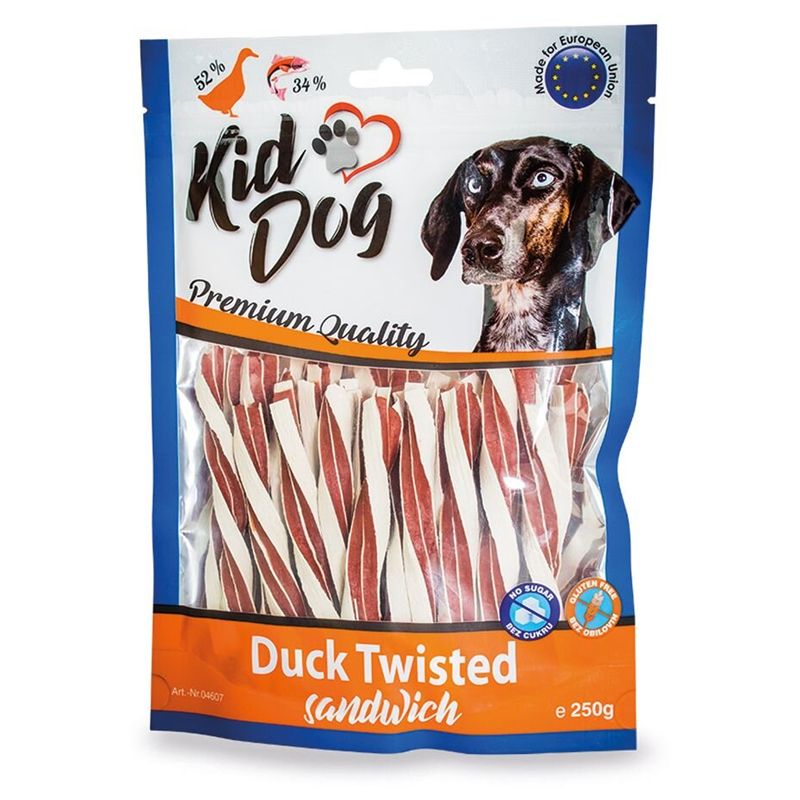 Kid Dog Duck Sandwich with Cod Twisted 250 g