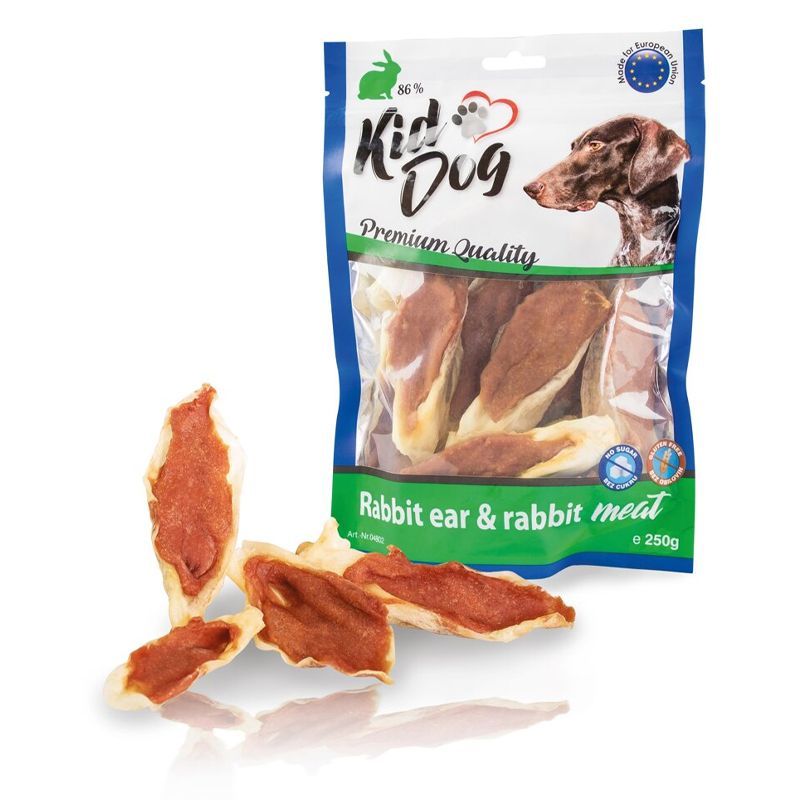 Kid Dog Králičje uho s mesom z kunića 250 g