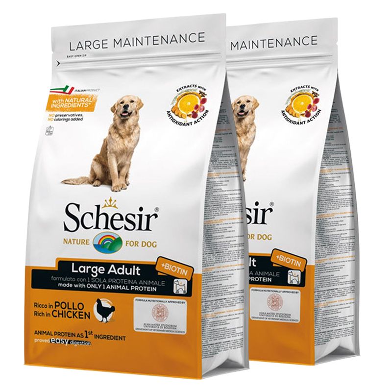 Schesir dog Large Adult - Piletina s rižom 2 x 12 kg