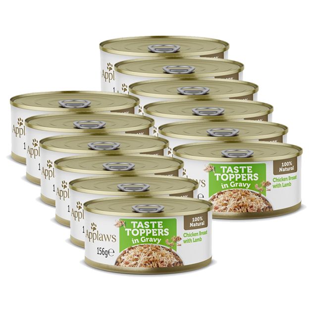 Applaws Dog Taste Toppers in Gravy pileća prsa s janjetinom 12 x 156 g