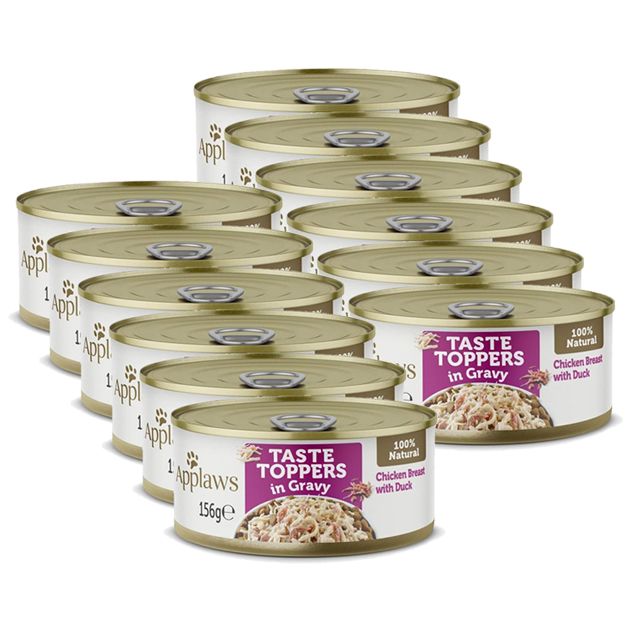 Applaws Dog Taste Toppers in Gravy pileća prsa s patkom 12 x 156 g
