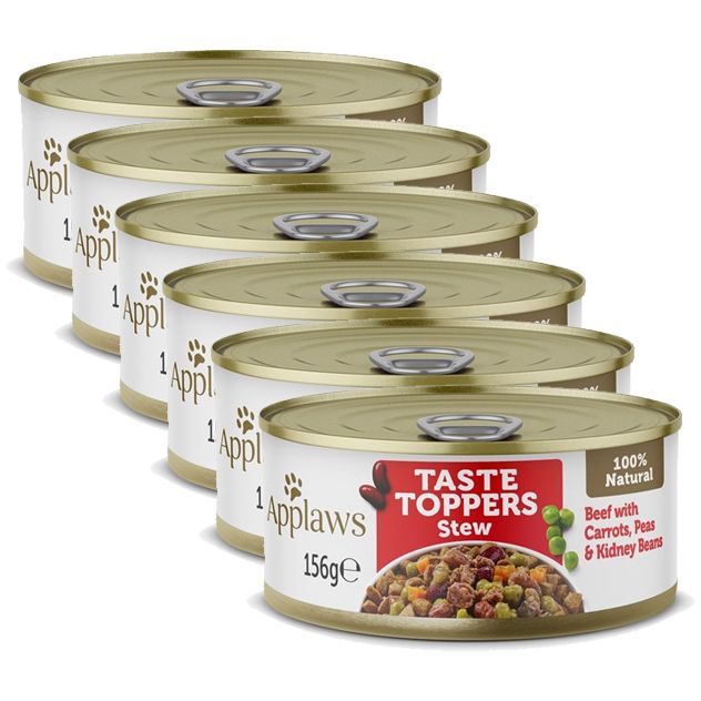 Applaws Dog Taste Toppers Stew Goveđa gulaš s mrkvom, graškom i mahunama 6 x 156 g