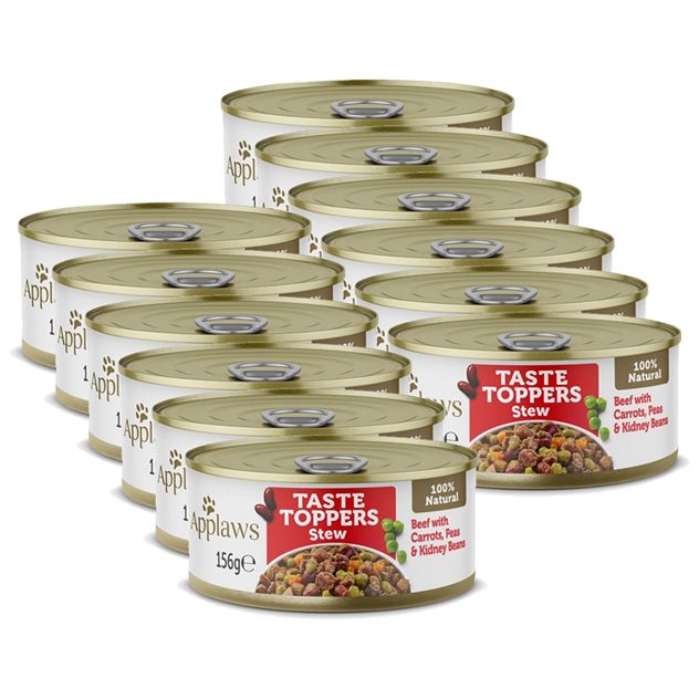 Applaws Dog Taste Toppers Stew Goveđa gulaš s mrkvom, graškom i mahunama 12 x 156 g