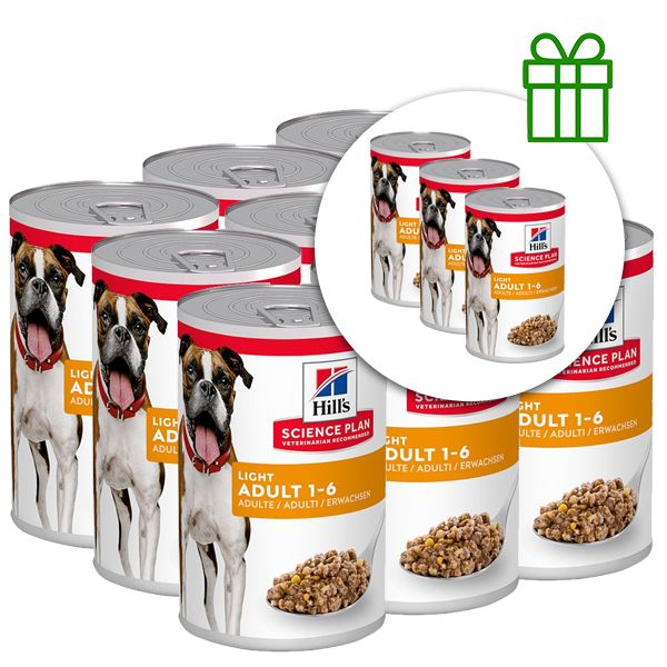 Hill's Science Plan Canine Adult Light 370 g, 9+3 GRATIS