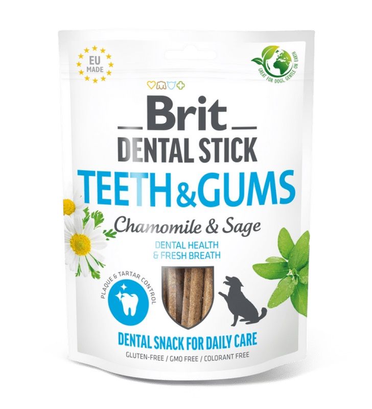 Brit Dental Stick Teeth & Gums with Chamomile & Sage 7 kom.