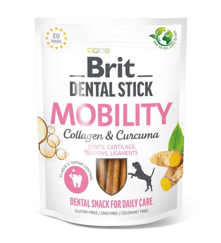 Brit Dental Stick Mobilita s Kurkumou a Kolagénom 7 ks