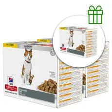 Hill's Science Plan vrećice za kastrirane odrasle mačke s piletinom 12 x 85 g, 2+1 GRATIS