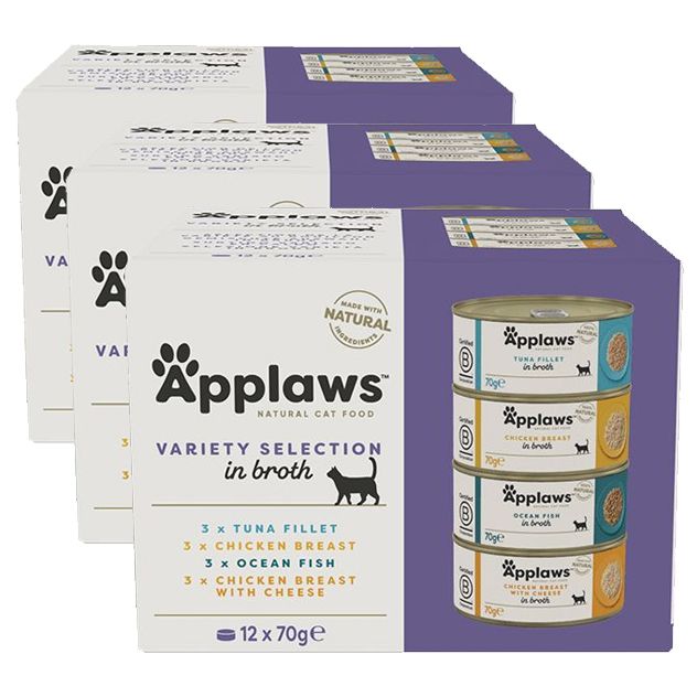 Applaws Variety Selection Konzerva za mačke, izbor u temeljcu 36 x 70 g