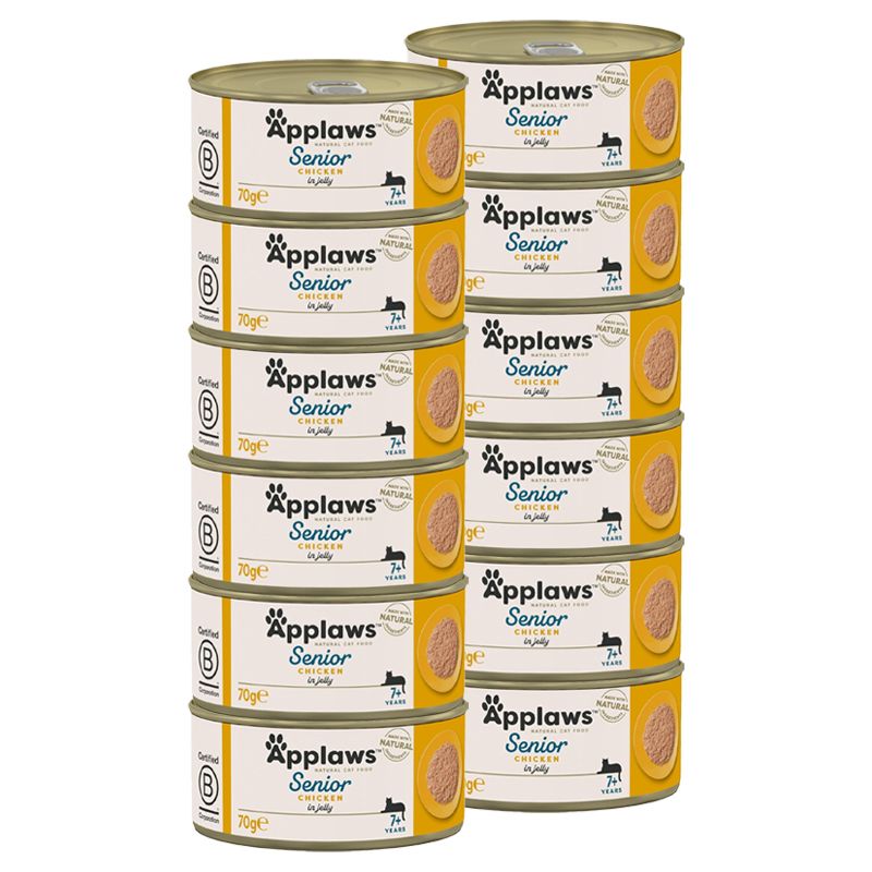 Applaws Konzerva za mačke Senior piletina u želeu 12 x 70 g