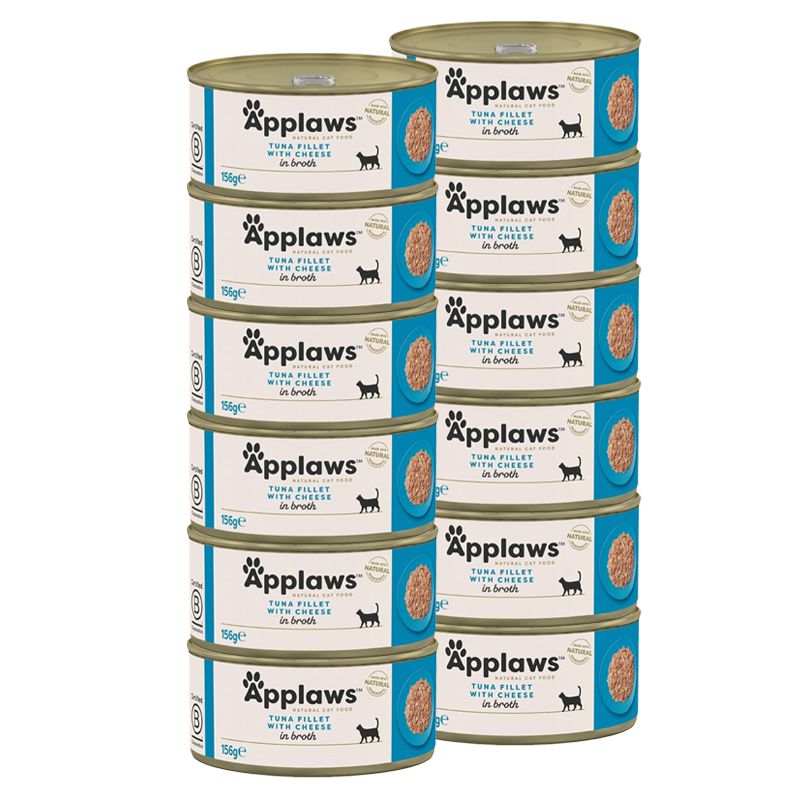 Applaws Konzerva za mačke s tunom i sirom u juhi 12 x 156 g