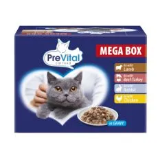 PreVital MEGA BOX vrećica janjetina/govedina-puretina/kunić/piletina u umaku 24 x 100 g