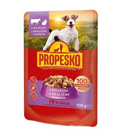 Propesko Dog vrećica govedina-zec u umaku 100 g