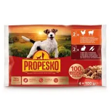 Propesko Dog vrećica zec-mrkva/piletina-janje u umaku 4 x 100 g