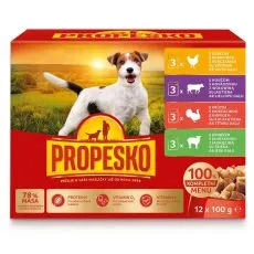 Propesko Dog vrećica piletina/govedina/ćuretina/janje u umaku 12 x 100 g