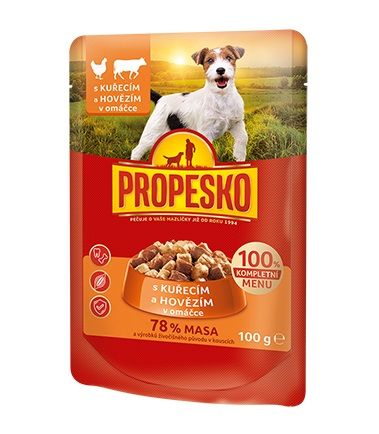 Propesko Dog vrećica piletina-govedina u umaku 100 g